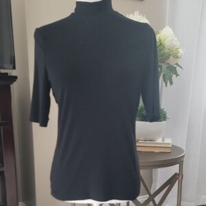 Banana Republic Black Women's Mock Turtleneck Blouse